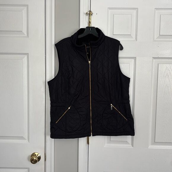Talbots black quilted vest size XL - Picture 1 of 4